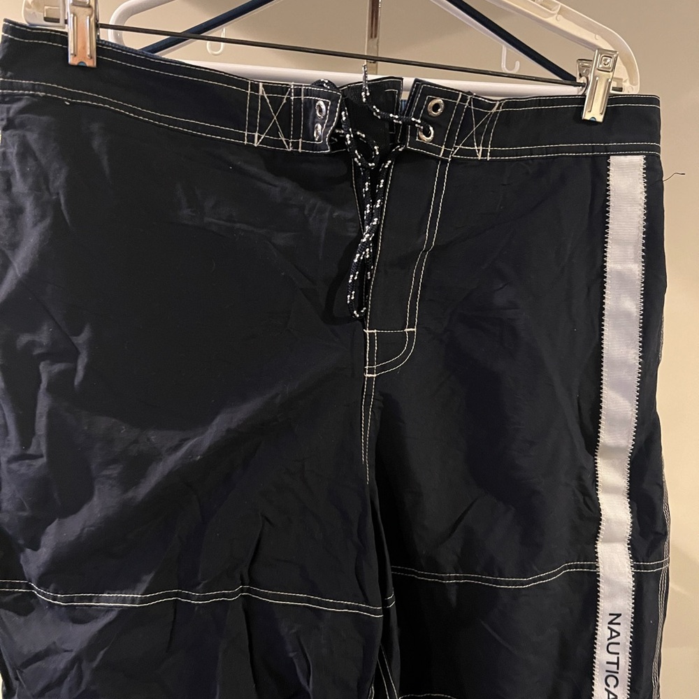 Nautica Black Swim Shorts with White Details.NWOT